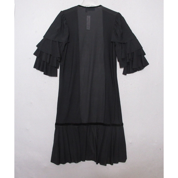 Mod Cloth Cardigan Sheer Ruffle Boho Goth NWT Long Line‎ - Picture 10 of 13